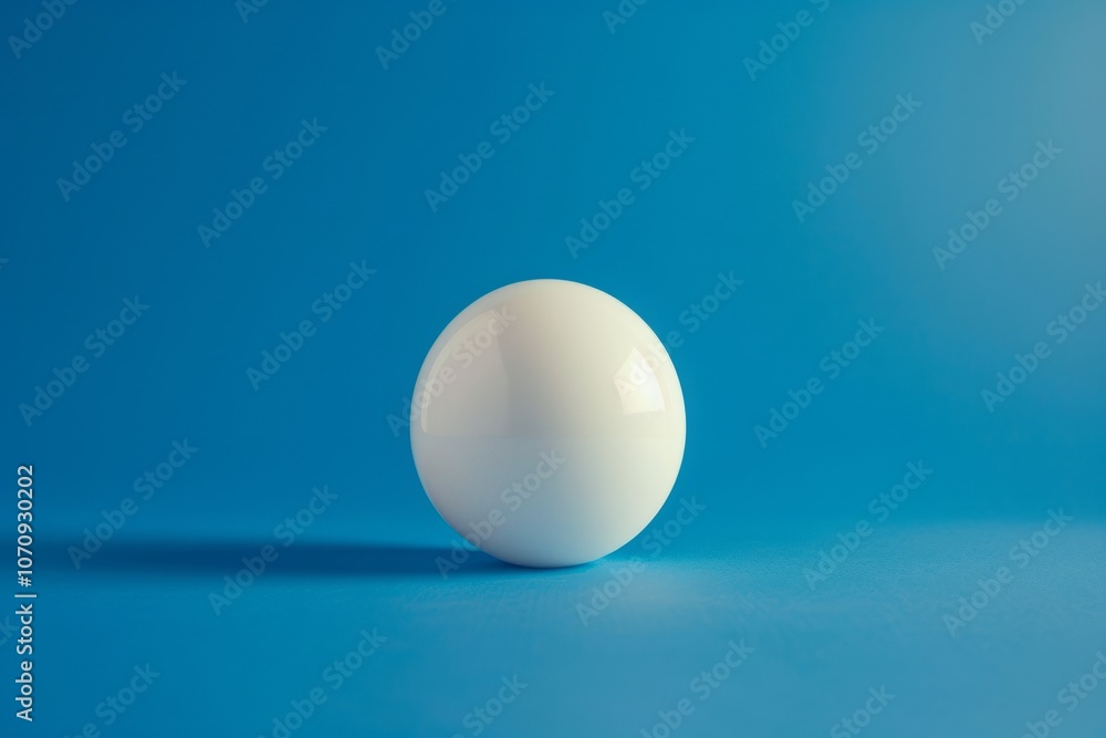 Distinct white ball amidst blue, illustrating standout job candidate, sharp contrast background Distinct white ball amidst blue, illustrating standout job candidate, sharp contrast background