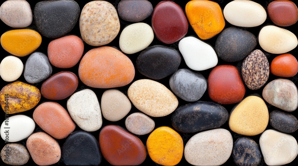 Colorful Smooth River Rocks Texture Background Colorful Smooth River Rocks Texture Background