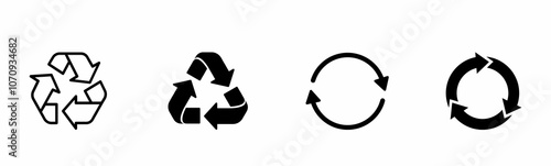 recycle icons set