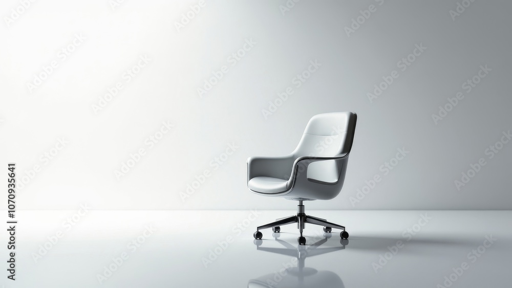 Futuristic Minimalist Office Chair Design in Clean Space Futuristic Minimalist Office Chair Design in Clean Space