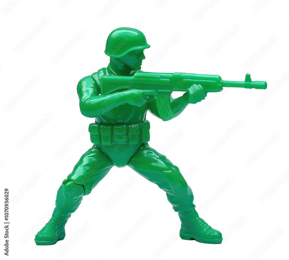 Green Toy Soldier with Rifle Figure
