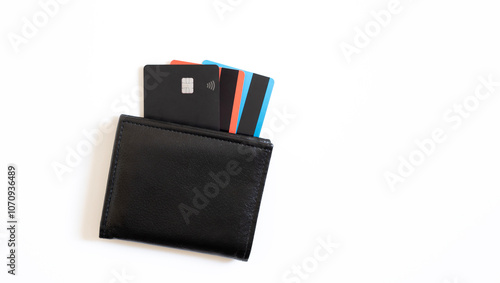 Leather wallet, wallet with credit cards