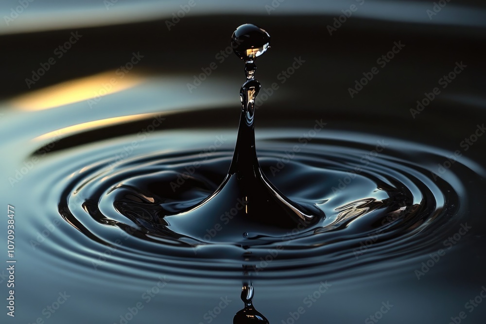 Water Droplet Impact and Ripples on Dark Surface Water Droplet Impact and Ripples on Dark Surface