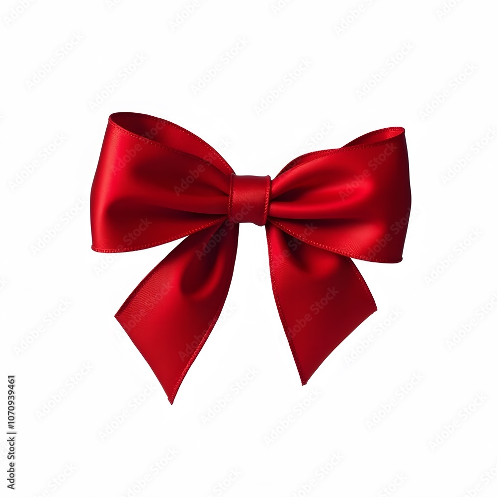 Red Ribbon Bow Isolated on White Background Red Ribbon Bow Isolated on White Background