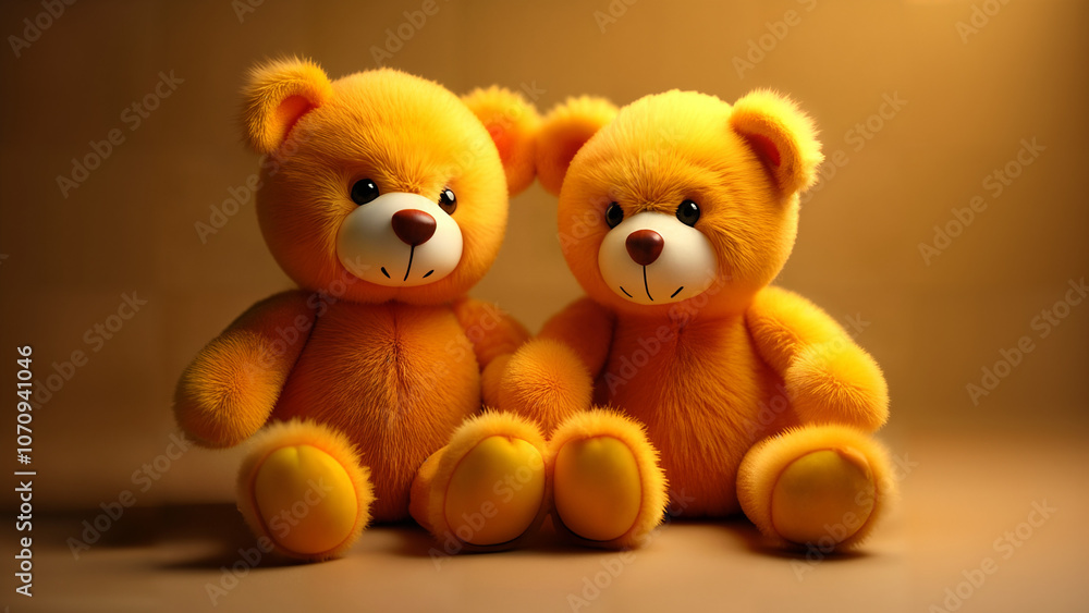 two cute fluffy bears two cute fluffy bears