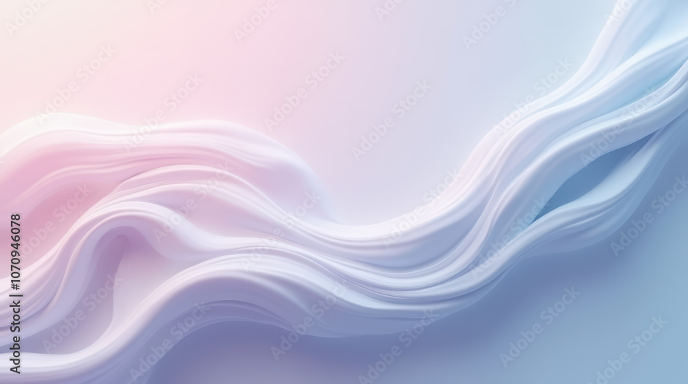 Fototapeta premium Smooth curved lines flow across a gradient backdrop creating a surreal ambiance