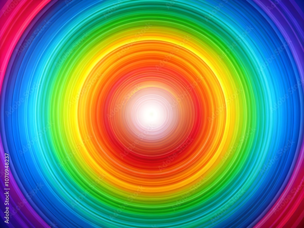 Obraz premium Vibrant Circular Rainbow Gradient Background Design