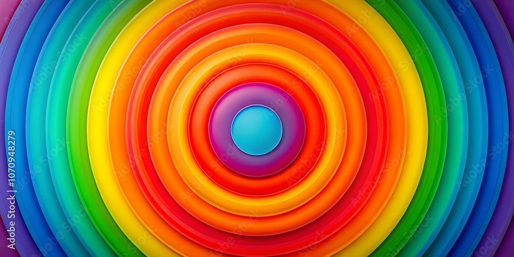 Vibrant Circles of Color with Radiant Energy Vibrant Circles of Color with Radiant Energy
