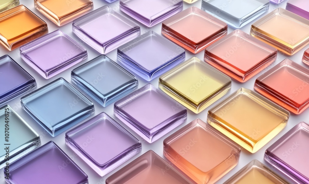 abstract geometric background, translucent glass with colorful gradient, simple square shapes abstract geometric background, translucent glass with colorful gradient, simple square shapes