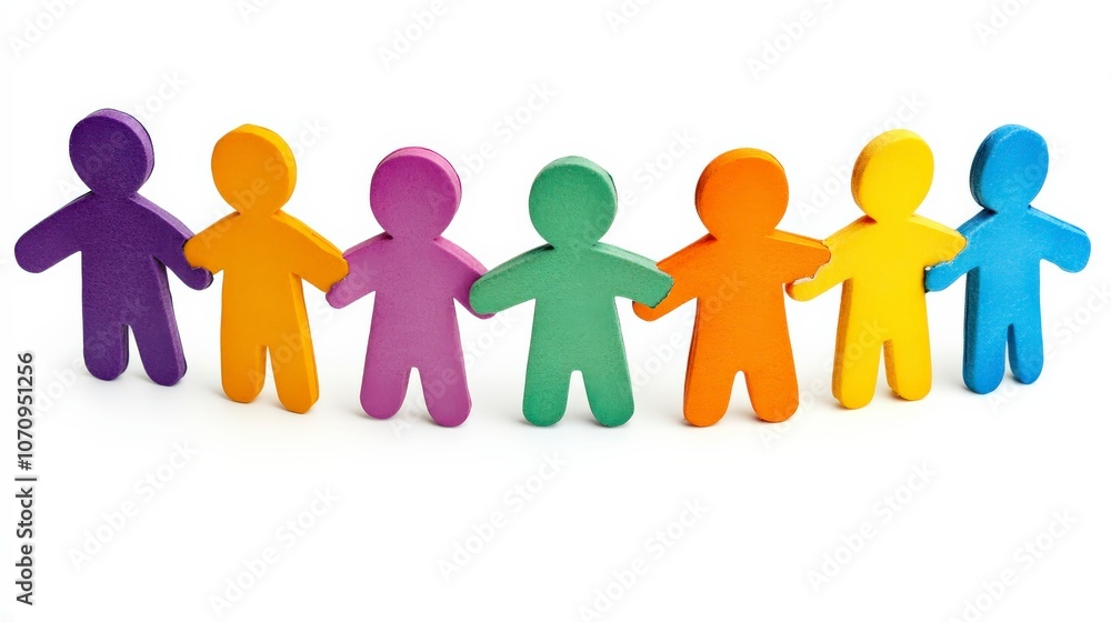 Colorful Paper Cutouts Symbolizing Unity and Diversity in Harmony Colorful Paper Cutouts Symbolizing Unity and Diversity in Harmony