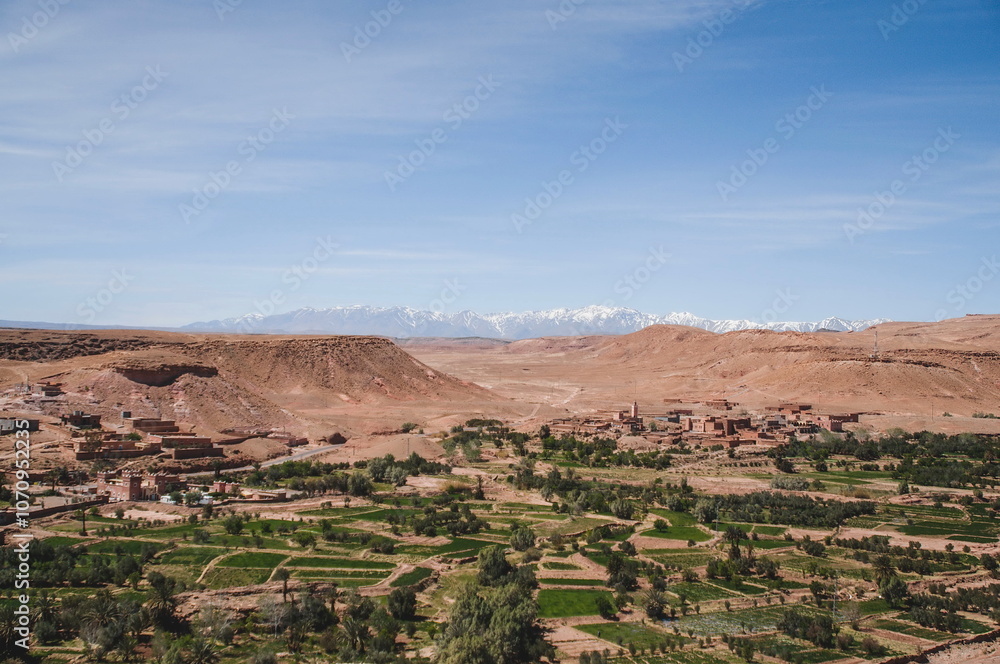 landscape with blue sky and mountains in Marocco landscape with blue sky and mountains in Marocco