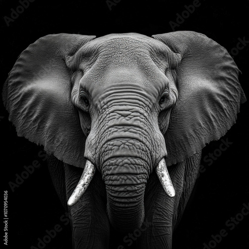 African Elephant Isolated