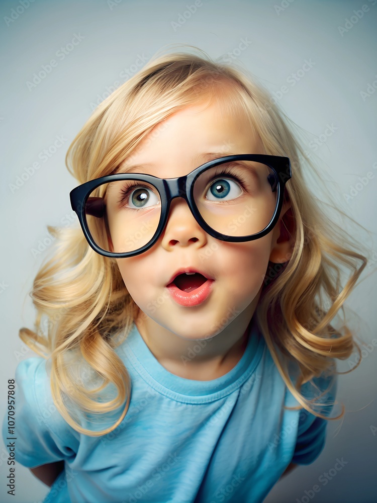 Portrait of a child with glasses Portrait of a child with glasses