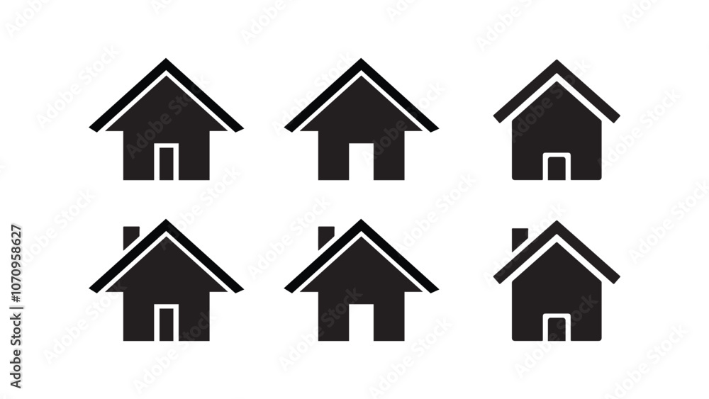 Stylish Home Vector Icon Design Stylish Home Vector Icon Design