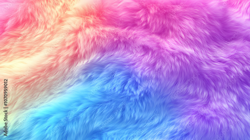 Soft, fluffy, colorful fur texture with a vibrant rainbow gradient, blending bold colors background, wallpaper or backdrop. Surreal. Illustration Soft, fluffy, colorful fur texture with a vibrant rainbow gradient, blending bold colors background, wallpaper or backdrop. Surreal. Illustration