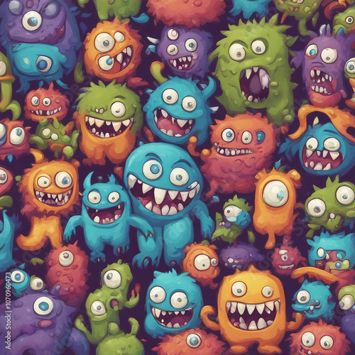 Wallpaper Mural monster game background illustration Torontodigital.ca