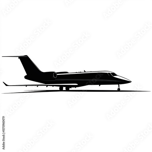Private Jet Silhouette, Ill...