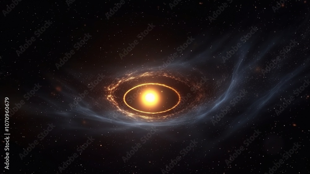 Cosmic Dreamscape with Radiant Celestial Body Cosmic Dreamscape with Radiant Celestial Body