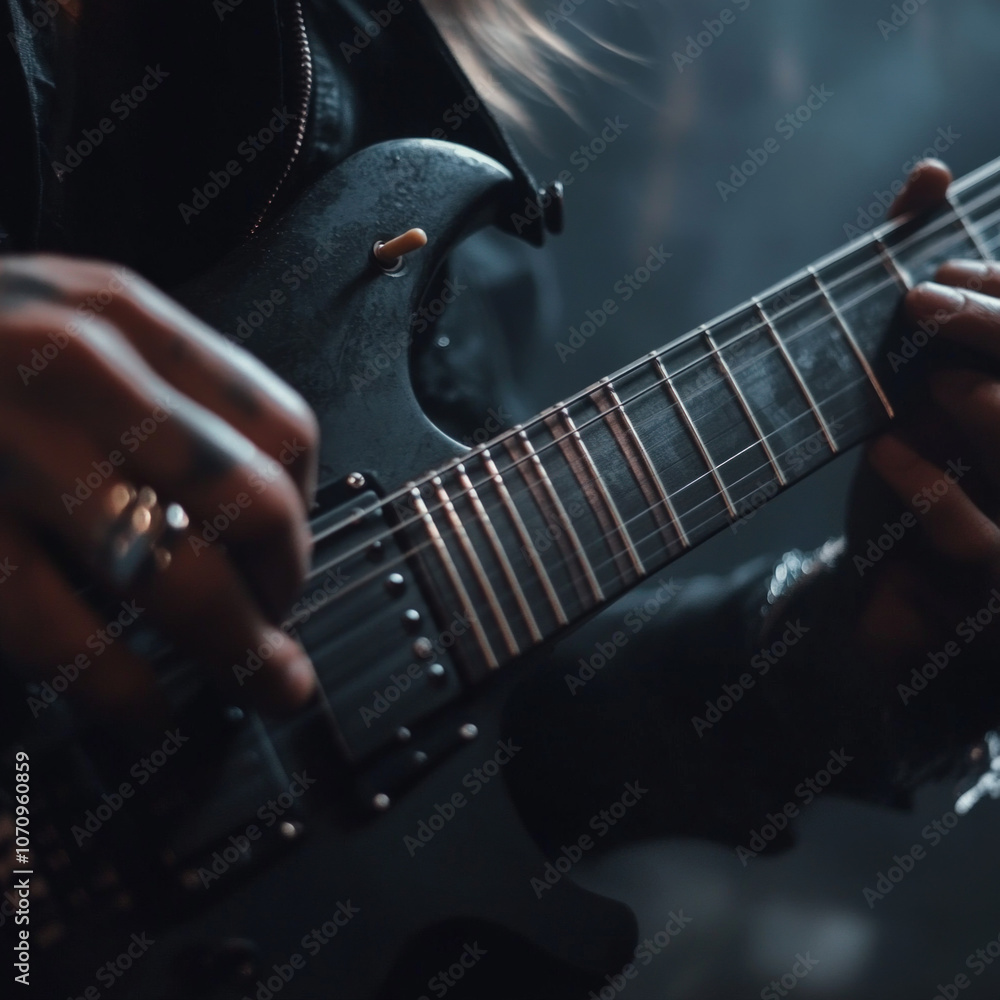 Fototapeta premium Rock Guitarist Isolated