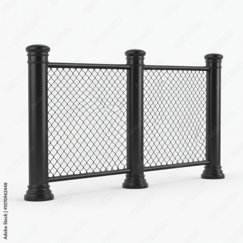 Naklejka premium Wire Fence Isolated