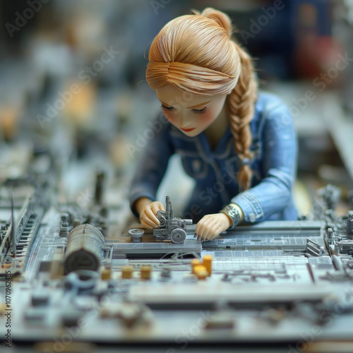 Woman Architect Isolated