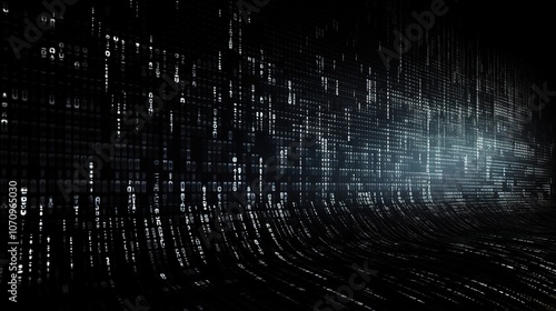 Wallpaper Mural Abstract Digital Grid with 3D Perspective Effects Torontodigital.ca