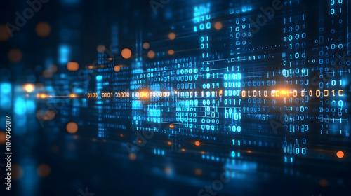 Wallpaper Mural Abstract Binary Code Background, digital, technology, data, programming, software Torontodigital.ca