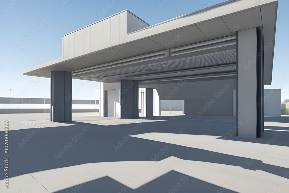 modern building with a sky Generative AI modern building with a sky Generative AI