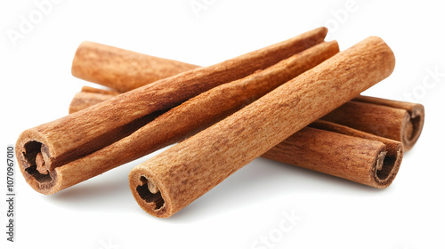 Cinnamon Sticks on White Background, spice, spices, brown, aromatic, flavor