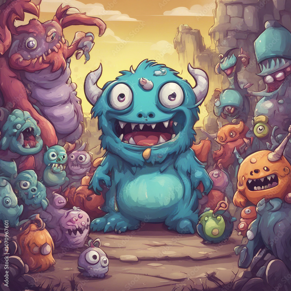 monster game background illustration monster game background illustration