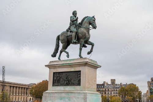 Equestrian Statue of Henri IV at Pont Neuf in Paris France