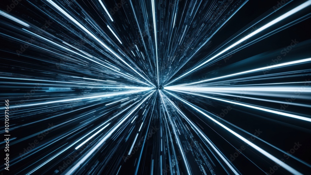 Tunnel of flowing data Tunnel of flowing data