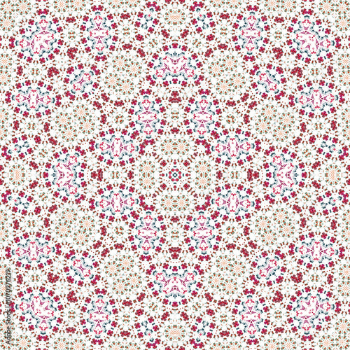 Seamless square pattern. Symmetric pattern texture