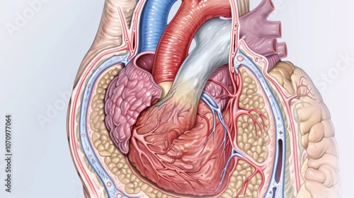 Detailed Medical Diagram of Atrial Flutter Causes and Effects for Patient Education photo