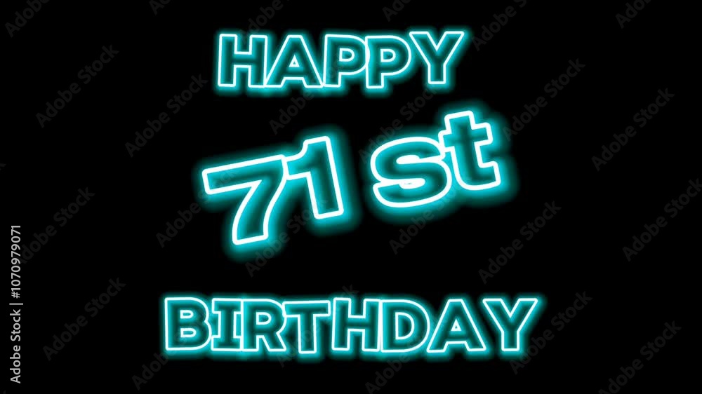 Happy Birthday Text Animation on Black Background Happy Birthday Text Animation on Black Background