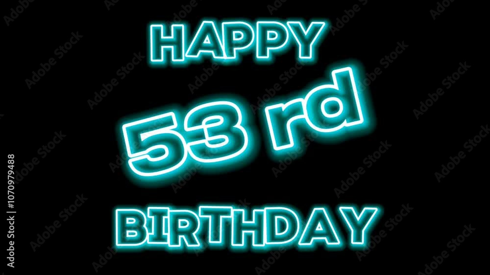 Happy Birthday Text Animation on Black Background Happy Birthday Text Animation on Black Background