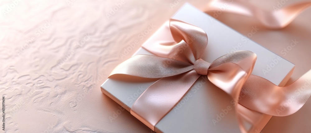 A beautifully wrapped gift box with a soft pink ribbon, perfect for special occasions. A beautifully wrapped gift box with a soft pink ribbon, perfect for special occasions.