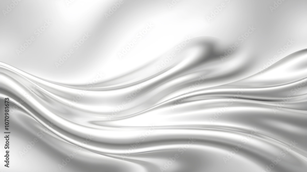 Metallic waves in silver and chrome, flowing like liquid metal, with smooth gradients that shift under light Metallic waves in silver and chrome, flowing like liquid metal, with smooth gradients that shift under light