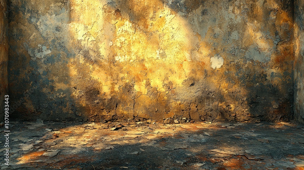 A textured wall with warm lighting, creating a dramatic atmosphere. A textured wall with warm lighting, creating a dramatic atmosphere.