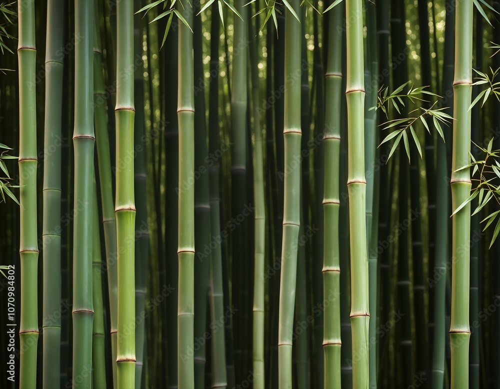Fototapeta premium bamboo forest in green foliage