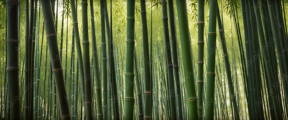 Fototapeta premium bamboo forest in springtime