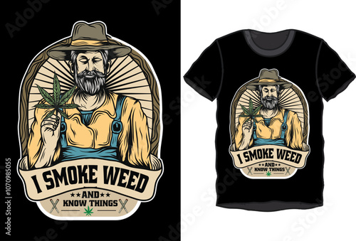 PrintMarijuana t-shirt design template