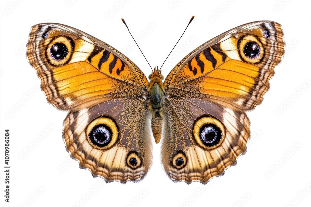 A close-up shot of a colorful butterfly perched on a white surface