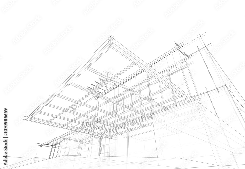 architectural drawing 3d illustration architectural drawing 3d illustration