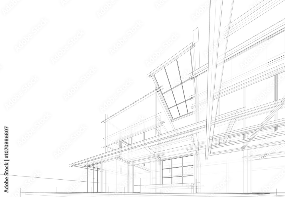 architectural drawing 3d illustration architectural drawing 3d illustration