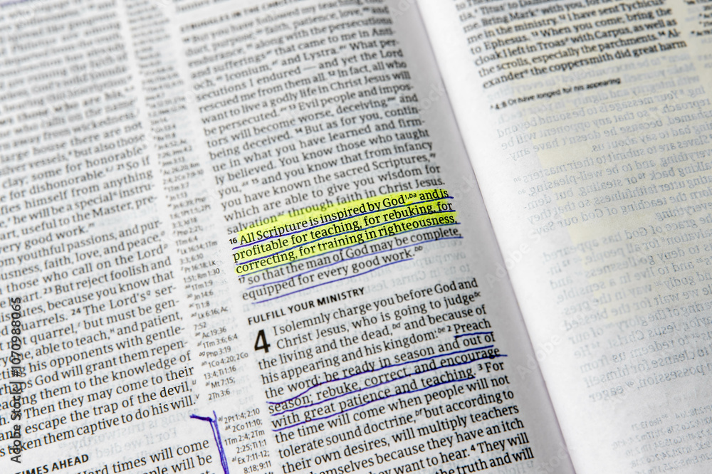 Obraz premium 1 Timothy 3:16-17