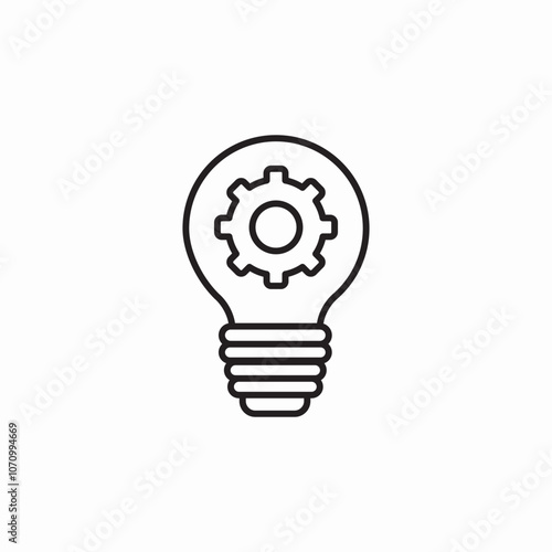 idea configuration light bulb icon sign vector