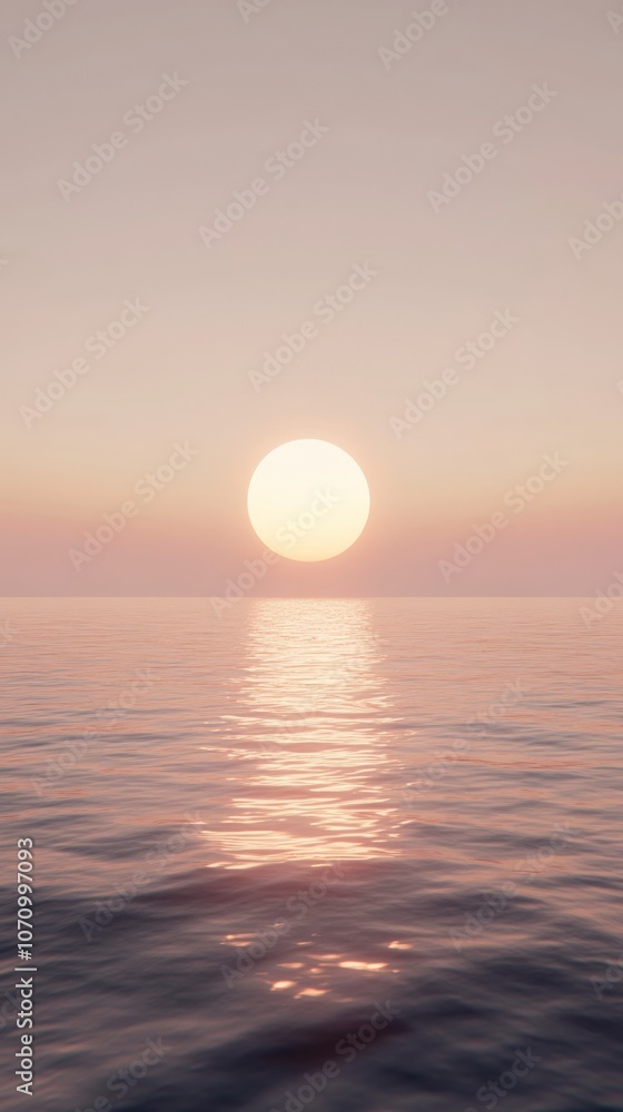 Golden Sunset Over Calm Ocean Golden Sunset Over Calm Ocean