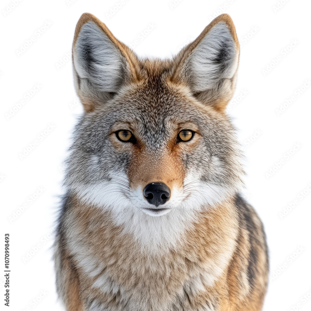 Obraz premium Captivating Coyote Portrait with Intense Eyes