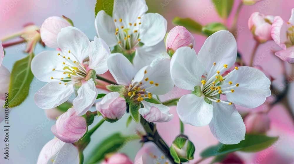 Beautiful Close-Up of White and Pink Blossoms in Springtime Beautiful Close-Up of White and Pink Blossoms in Springtime